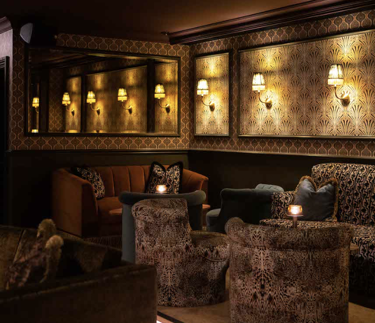 Modern lounges in london with boardroom table and presentation screen