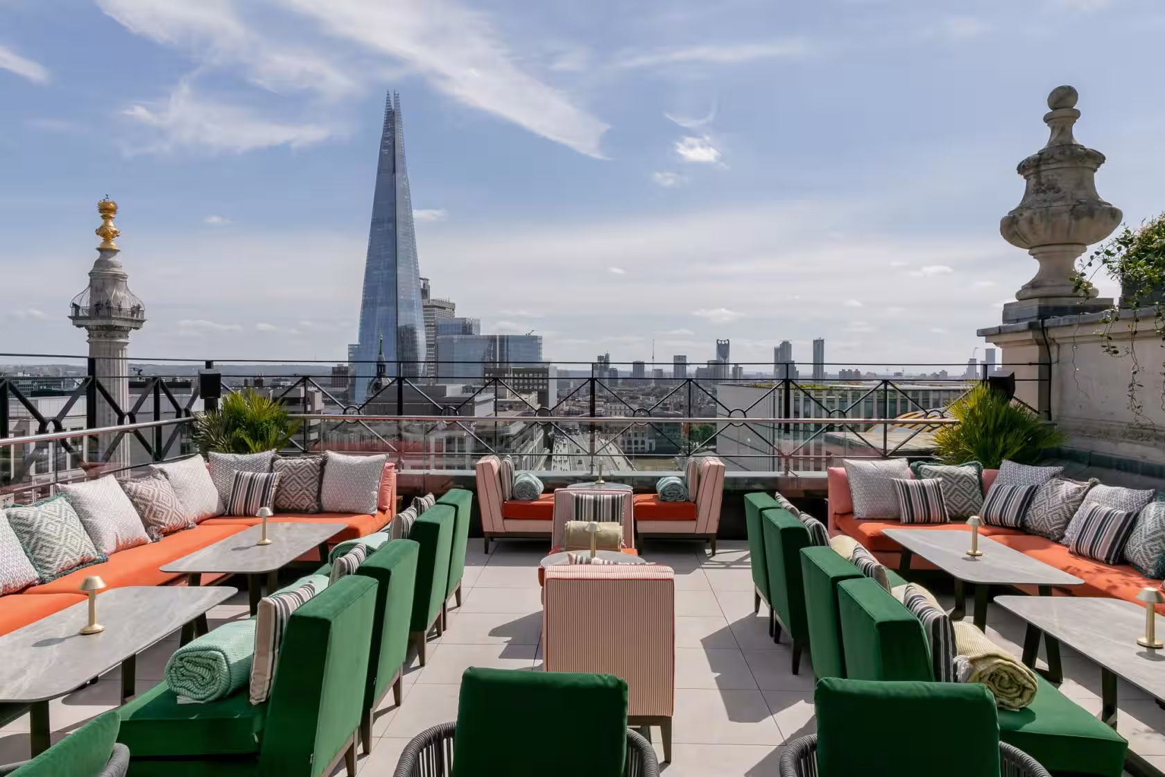Modern  corporate summer party venues in london with boardroom table and presentation screen