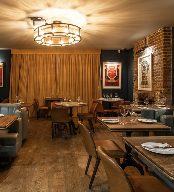 Modern cosy winter party venues with boardroom table and presentation screen