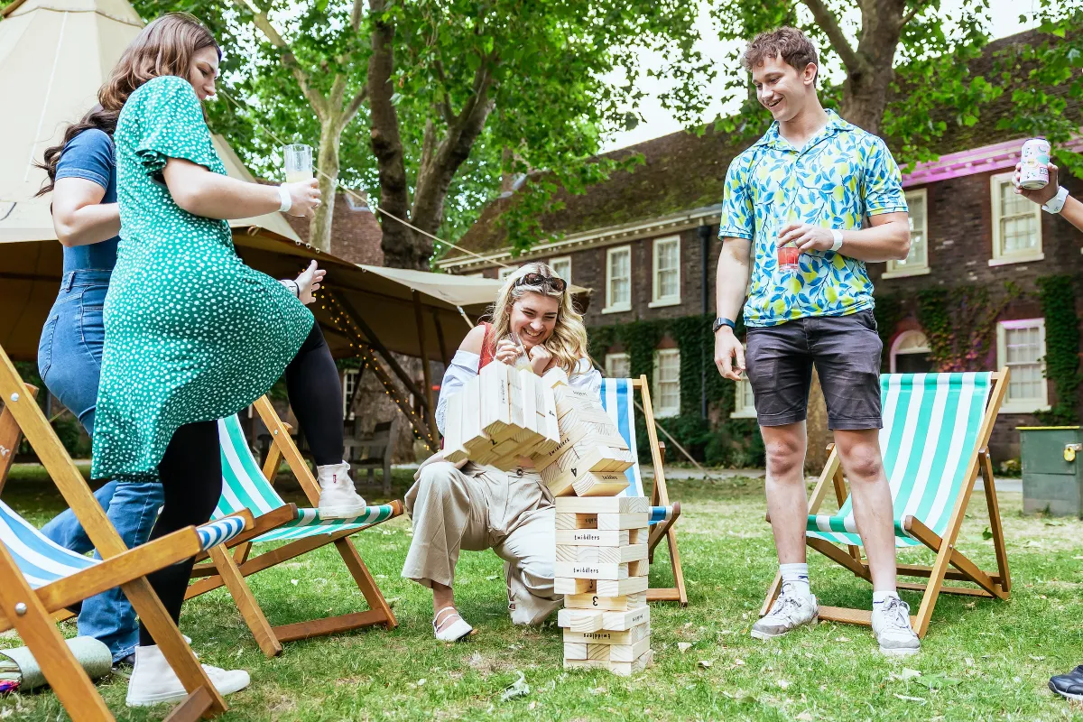 Modern garden venues in london with boardroom table and presentation screen