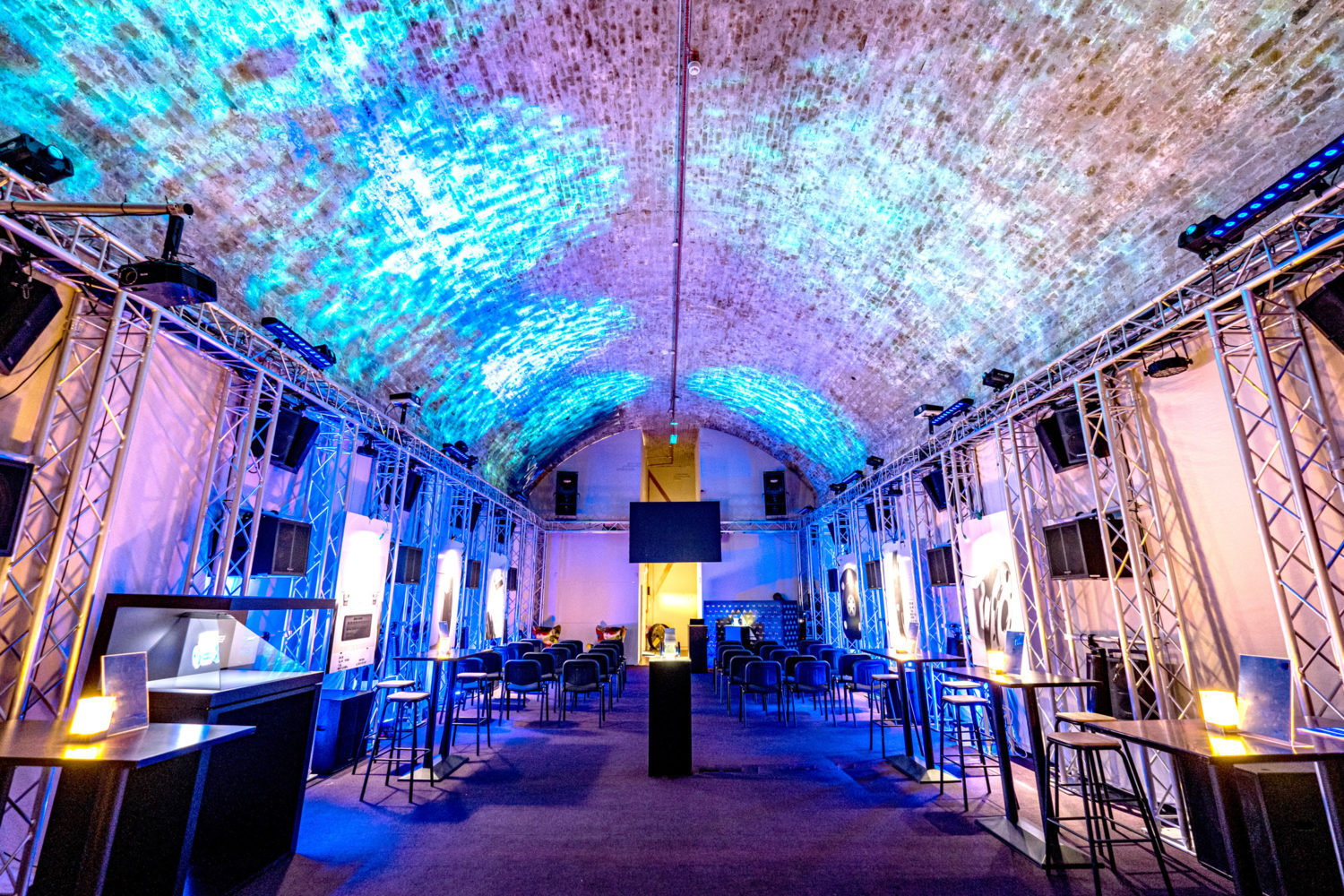 Modern  last minute christmas party venues london 2025  with boardroom table and presentation screen